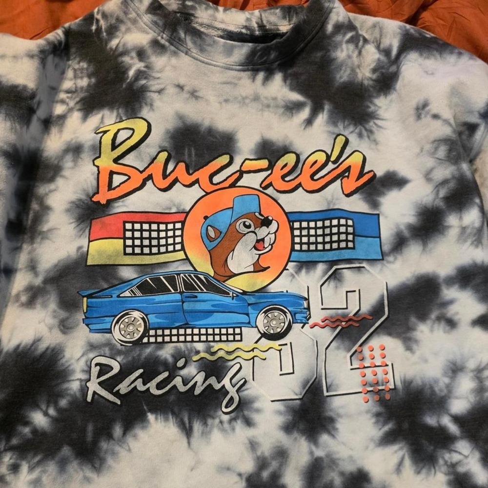 Buc-ee's Racing Tie Dye Crewneck Sweatshirt‎ Size Large
